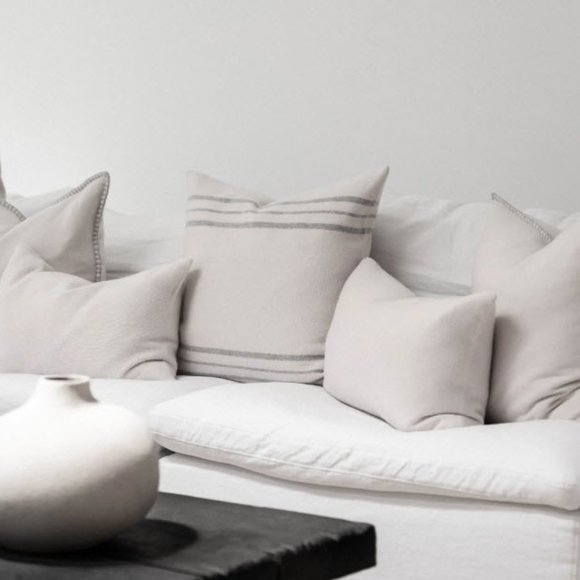 NAKEDCASHMERE ADA PILLOW SHAM ALABASTER 24x24